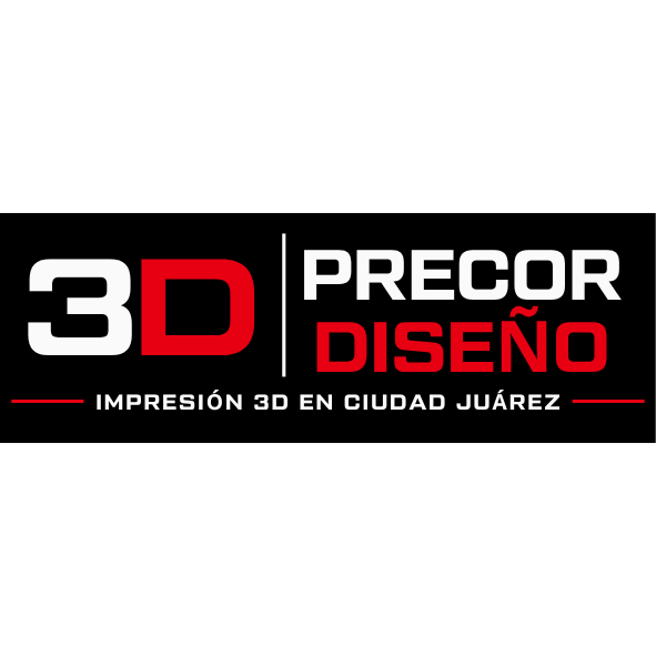 Logotipo horizontal de 3D PRECOR DISEÑO